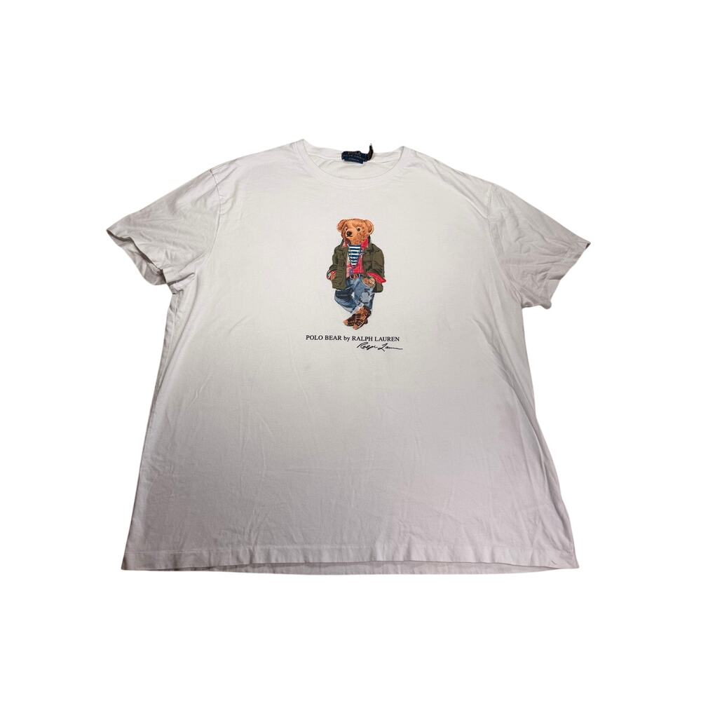 Polo Ralph Lauren Polo Bear T Shirt Mens XL Classic Fit White Graphic Tee
